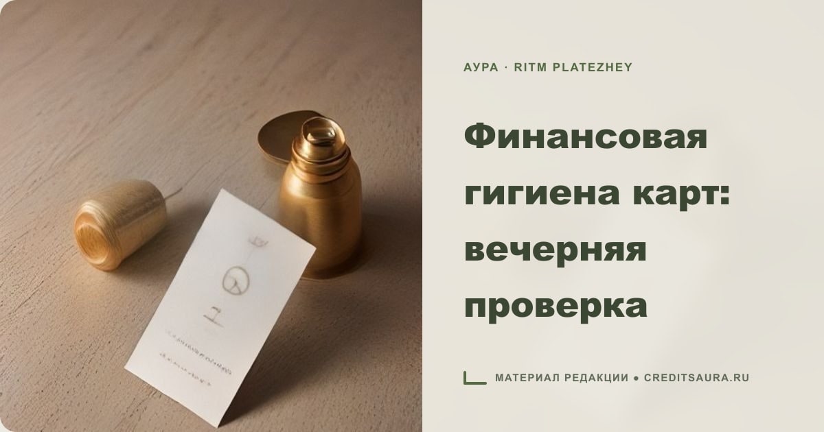 Иллюстрация к статье «Финансовая гигиена карт: вечерняя проверка»
