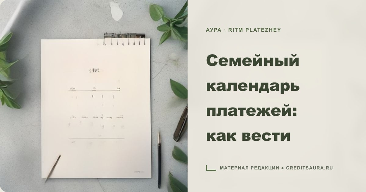 Иллюстрация к статье «Семейный календарь платежей: как вести»