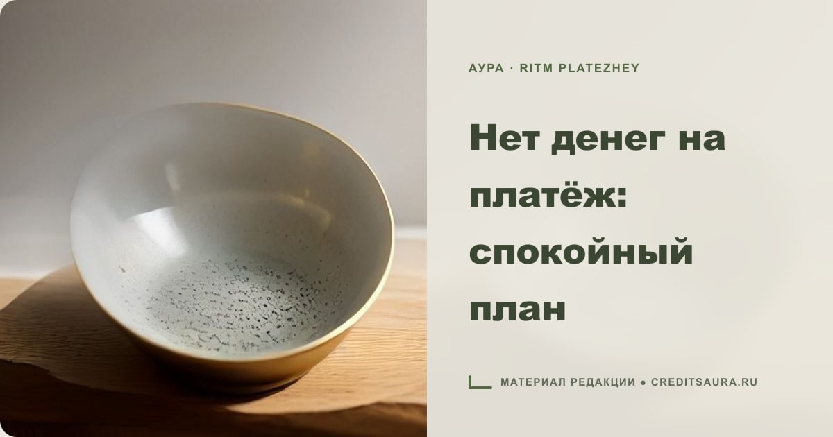 Иллюстрация к статье «Нет денег на платёж: спокойный план»