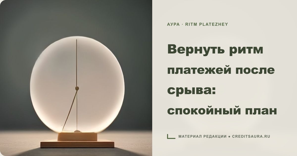 Иллюстрация к статье «Вернуть ритм платежей после срыва: спокойный план»